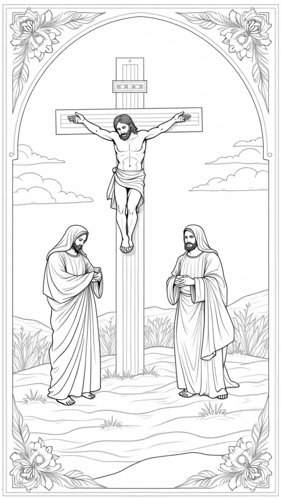 coloriages de la crucifixion